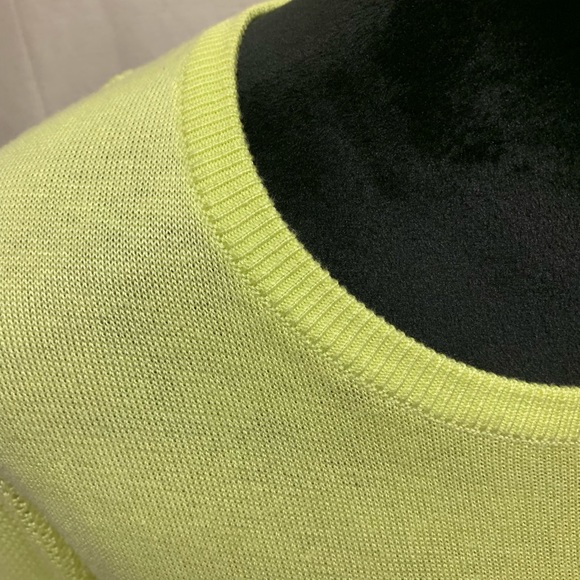 Cabi Light lime green mesh back sweater - Picture 6 of 6